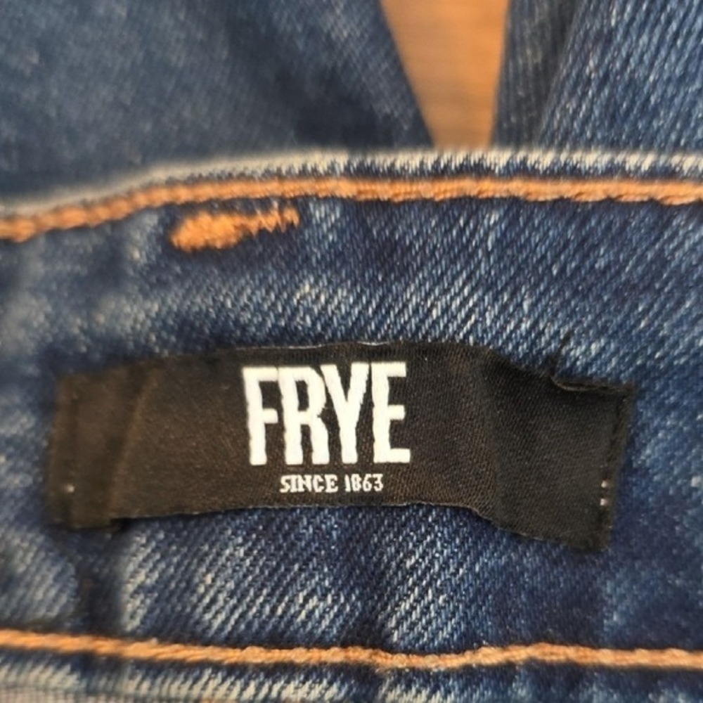 Frye Women's Jeans High Rise Medium Wash Cuffed Zip Fly Size 14 New - Picture 11 of 16